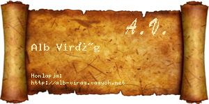 Alb Virág névjegykártya