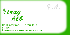 virag alb business card